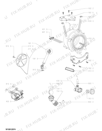 Схема №1 WAK 75 PS с изображением Обшивка для стиралки Whirlpool 481010774242