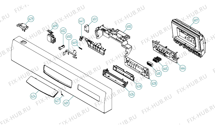 Взрыв-схема посудомоечной машины Asko D5142 XL NO   -Black Bi (337807, DW70.5) - Схема узла 06