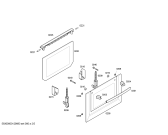 Схема №1 HBN230260E Horno bosch indpnd.multf.negr.reloj ec2 с изображением Передняя часть корпуса для духового шкафа Bosch 00668426