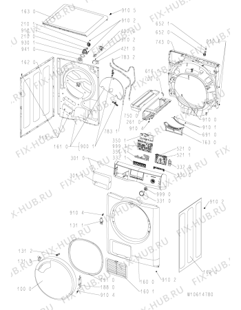 Схема №1 TK PRO 84B BW с изображением Блок управления для стиральной машины Whirlpool 481010588125