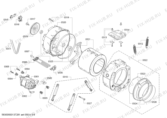 Схема №1 3TS81101A vol.65l 8kg ts8110 с изображением Ручка для стиралки Bosch 00647553
