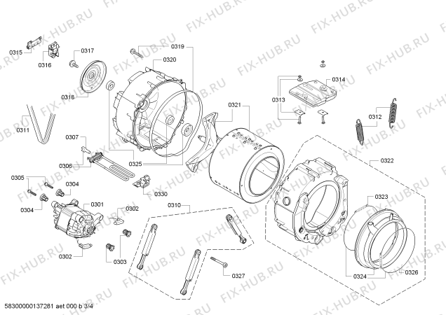 Схема №1 3TS81101A vol.65l 8kg ts8110 с изображением Модуль управления для стиралки Bosch 00670997