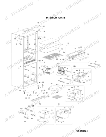 Схема №1 HPSN4TAIN (F105687) с изображением Обшивка для холодильника Indesit C00510359