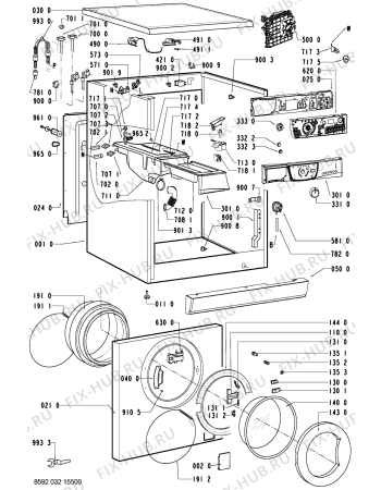 Схема №1 AWO37515 (F092616) с изображением Инструкция по обслуживанию для стиралки Indesit C00372462