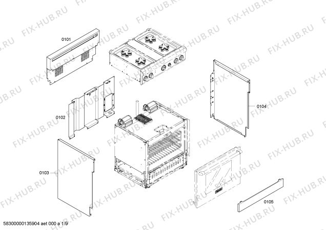 Схема №1 PRD304EHU Thermador с изображением Плата для духового шкафа Bosch 00680282