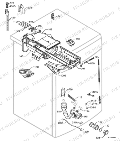 Взрыв-схема стиральной машины Aeg Electrolux LL1630 - Схема узла Hydraulic System 272