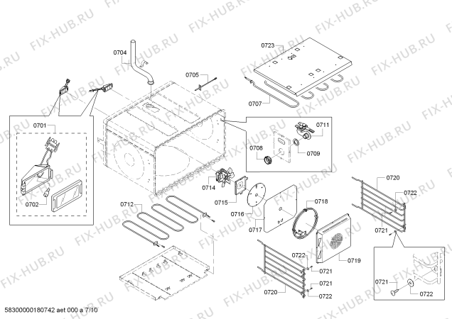 Схема №1 PRD364JDGU с изображением Кабель для плиты (духовки) Bosch 00655565