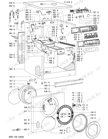Схема №1 WAK 7678 с изображением Обшивка для стиральной машины Whirlpool 481245215528
