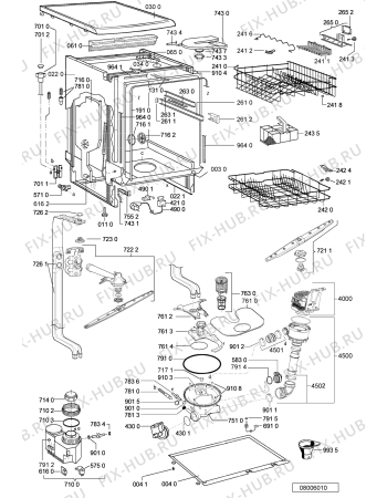 Схема №1 ADP 4510 WH с изображением Блок управления для посудомоечной машины Whirlpool 481221838387