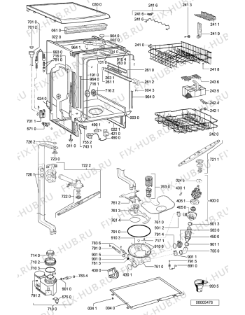 Схема №1 LPA 51 AL с изображением Обшивка для посудомойки Whirlpool 481245372891