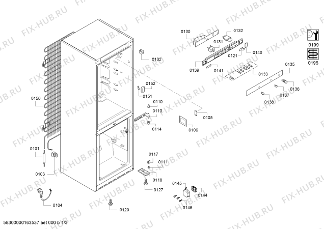 Схема №1 KGV39XK23R A+ с изображением Дверь для холодильной камеры Bosch 00715088