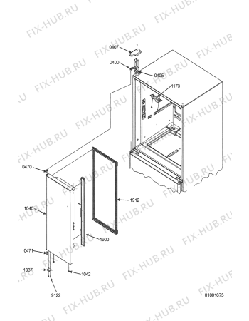 Схема №1 G25E FSB23IX с изображением Часть корпуса для холодильника Whirlpool 481246238297