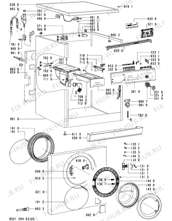 Схема №1 AWO/D 41429 с изображением Емкость для стиральной машины Whirlpool 481241818593