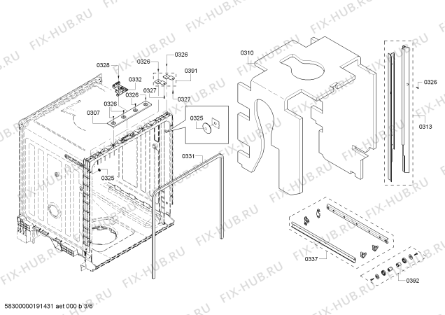 Схема №1 63012233318 Kenmore с изображением Регулировочный узел для посудомоечной машины Bosch 11012649