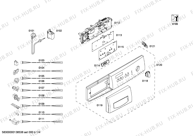 Схема №1 WAE24060FF с изображением Ручка для стиральной машины Bosch 00643527