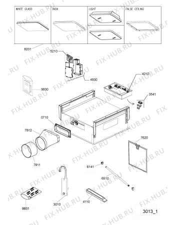 Схема №1 208342304403 PRF0046 с изображением Субмодуль для вентиляции Whirlpool 482000015333