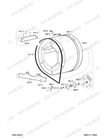 Схема №1 TRK 5065 с изображением Холдер Whirlpool 481252878058