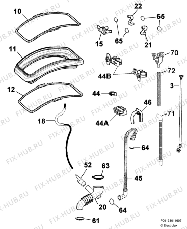 Взрыв-схема стиральной машины Electrolux EWT1366HZW - Схема узла Hydraulic System 272