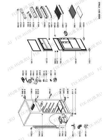 Взрыв-схема холодильника Bauknecht KDA 3710/IN - Схема узла