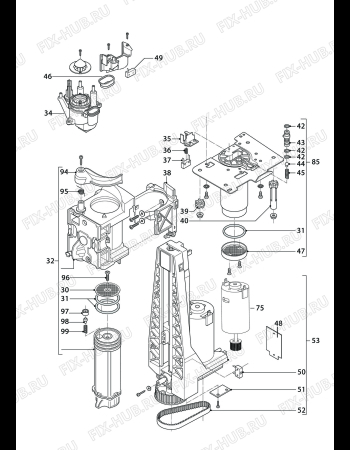 Схема №1 MAGNIFICA  AM03.110.S   110V,  S11 с изображением Моторчик для электрокофемашины DELONGHI 7313253221