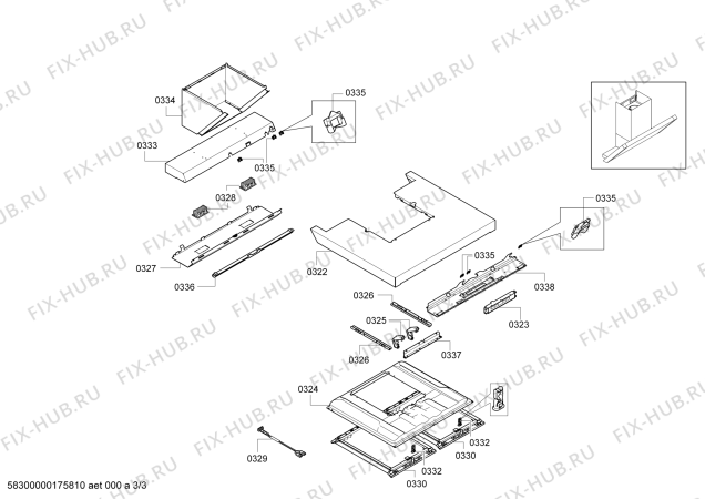 Взрыв-схема вытяжки Siemens LC68KD542 Siemens - Схема узла 03
