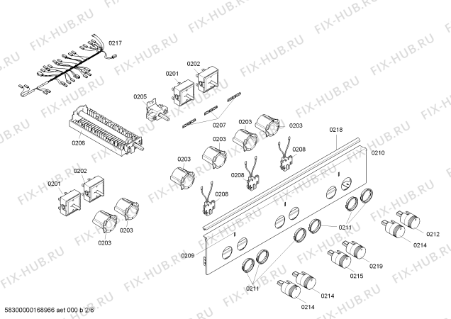 Схема №1 HC723523U с изображением Панель управления для плиты (духовки) Siemens 00744445