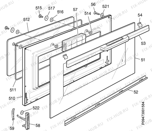 Взрыв-схема комплектующей Zanussi Z9060X - Схема узла Section 5