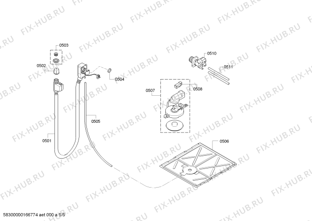 Взрыв-схема стиральной машины Siemens WM14E145 iQ300 varioPerfect - Схема узла 05