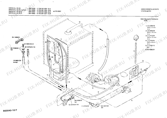 Схема №1 0730301567 GS25/1 с изображением Индикатор для посудомоечной машины Bosch 00025448