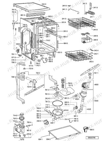 Схема №1 ADP 5201 с изображением Панель для электропосудомоечной машины Whirlpool 481245373547