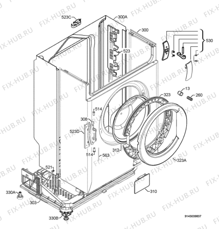 Взрыв-схема стиральной машины Zanussi ZWD785 - Схема узла Housing 001