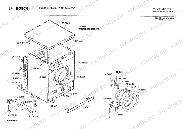 Схема №1 WV8713 SIWAMAT 871 ELECTRONIC с изображением Модуль для стиралки Bosch 00117460