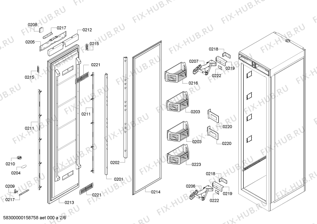 Схема №1 T24IR800SP с изображением Поднос для холодильника Bosch 00706854