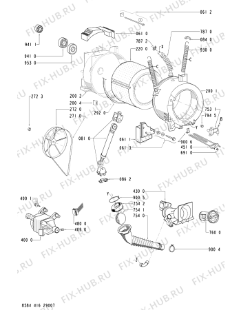 Схема №1 FL 1262 с изображением Всякое для стиральной машины Whirlpool 481221479961