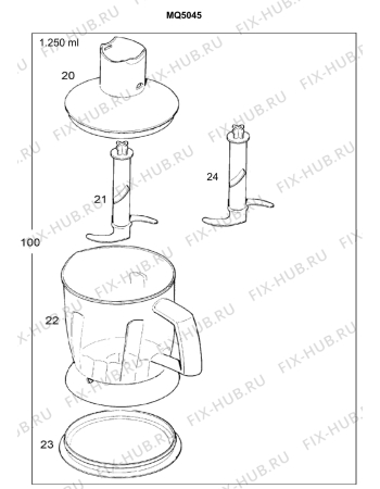 Взрыв-схема блендера (миксера) BRAUN Multiquick 5 MQ 5000BK Soup - Схема узла 2