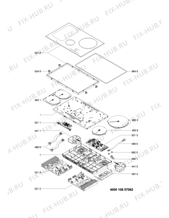 Схема №1 ACM849BF (F101162) с изображением Поверхность для электропечи Indesit C00441074