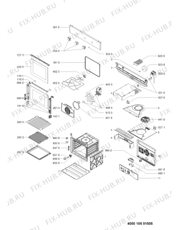 Схема №1 AKP214WH (F091060) с изображением Наставление для плиты (духовки) Indesit C00383864
