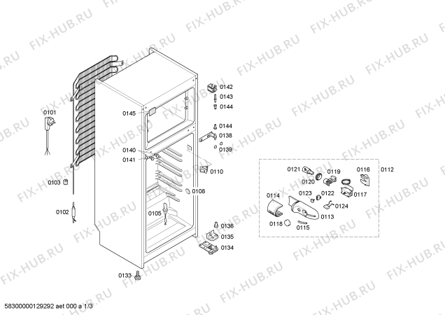 Схема №1 KDV32V10 с изображением Дверь морозильной камеры для холодильника Bosch 00479416