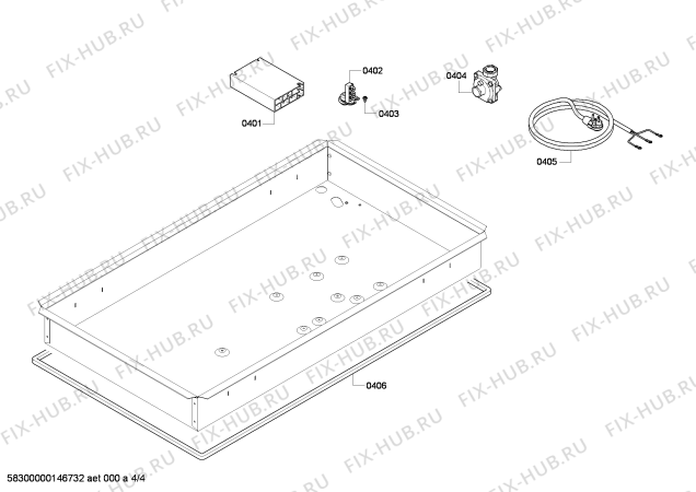 Схема №1 NGM3654UC с изображением Варочная панель для духового шкафа Bosch 00685127