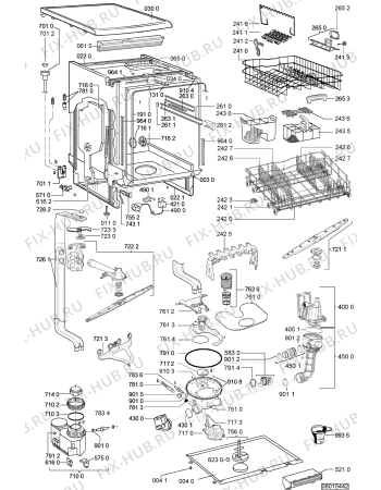 Схема №1 ADP 81 AS SL с изображением Обшивка для посудомойки Whirlpool 480140100193