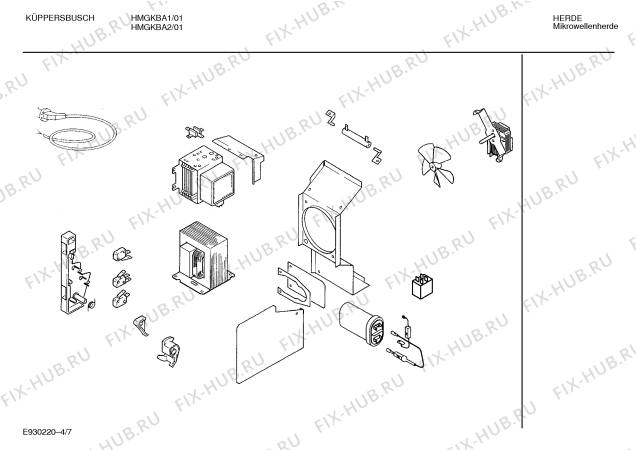 Схема №1 HMGKBA1 с изображением Рамка для микроволновки Bosch 00282683
