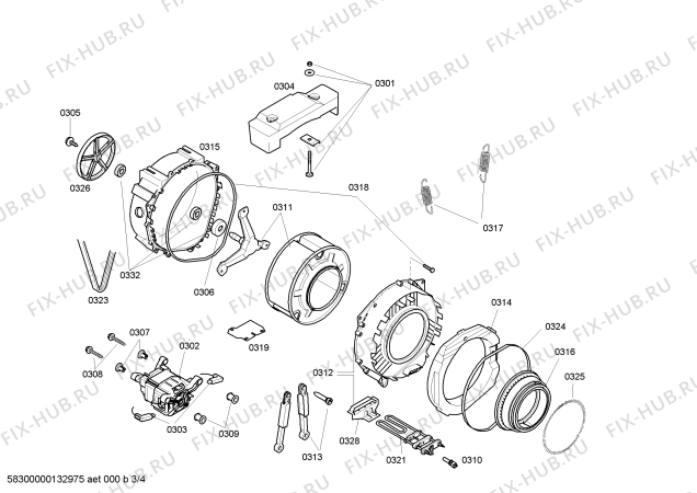 Схема №1 WS12X361BY x12.36 с изображением Силовой модуль для стиралки Siemens 00670392