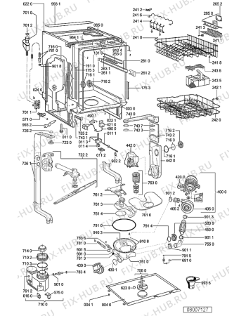 Схема №1 IGV 645.2 с изображением Панель для электропосудомоечной машины Whirlpool 481245372637