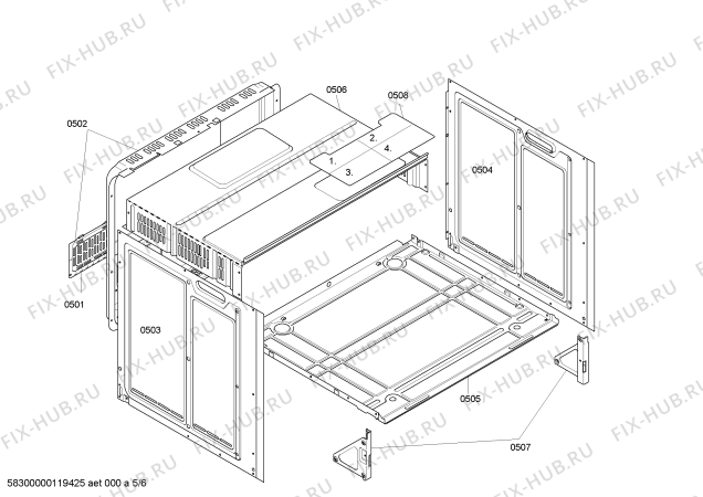 Схема №1 HEN22T053 с изображением Панель управления для духового шкафа Bosch 00661659