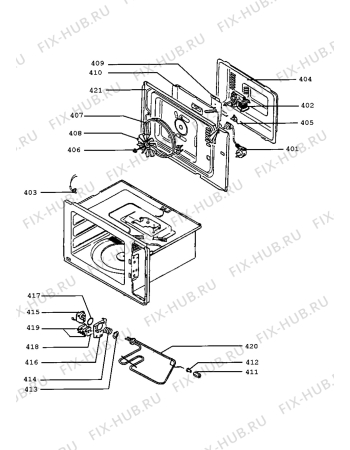 Взрыв-схема микроволновой печи Electrolux EMC3070 - Схема узла Electrical equipment