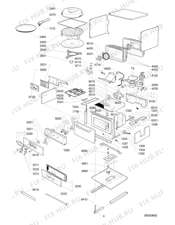 Схема №1 EMCHS 6244 AL с изображением Дверца для микроволновой печи Whirlpool 481244269708