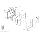 Схема №1 BX280610 с изображением Внешняя дверь для духового шкафа Bosch 00246331