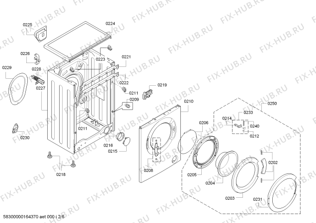 Схема №1 WS10G140OE iQ 300 с изображением Панель управления для стиральной машины Siemens 00741829