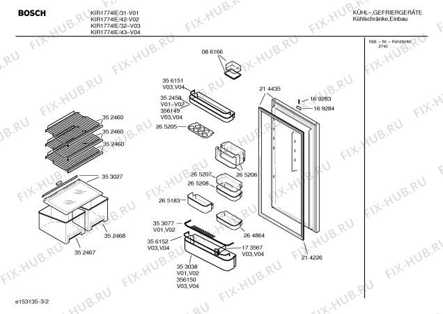 Схема №1 KIRDDL4FF RG6170E10 с изображением Компрессор для холодильника Bosch 00141661