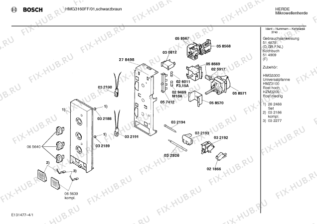 Схема №1 HMG3120BB с изображением Инструкция по эксплуатации для микроволновой печи Bosch 00514878